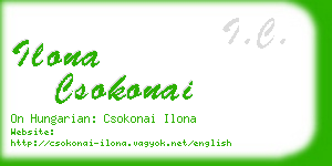 ilona csokonai business card